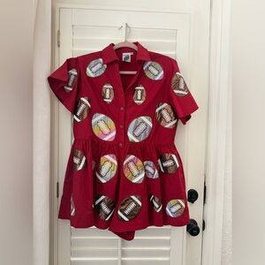 Queen of Sparkles Football Romper